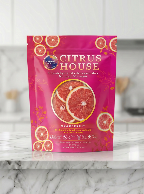 Dehydrated Grapefruit Slices for Cocktails