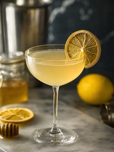 Bee's Knees with Dehydrated Lemon Garnish