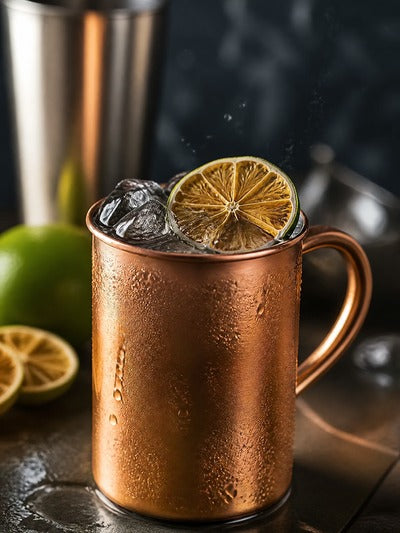 Moscow Mule with Dehydrated Lime Garnish