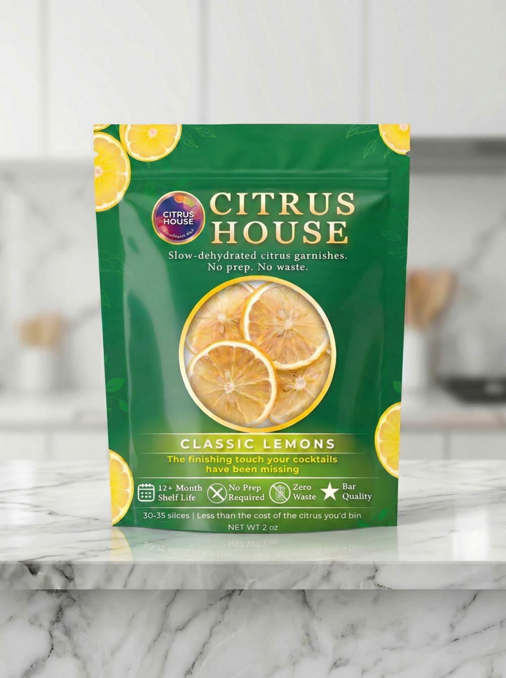 Dehydrated Lemon Slices for Cocktails
